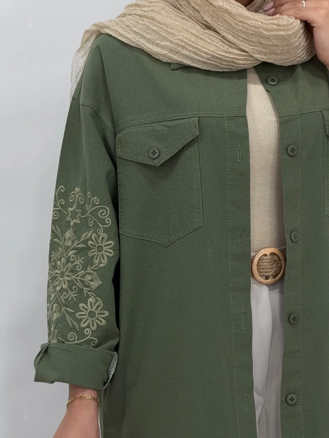 مانتو لینن گلدوزی نیکول 2